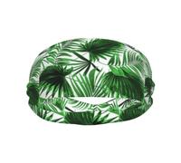 Meymuise Fashion Headband, Palm Leaf Print | Soft Moisture Wicking Sweatband for Women & Men, Lightweight Wide Breathable Bandanas for Workout Sports Yoga Gym