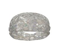Meymuise Fashion Headband, Quatrefoil Moroccan Mother Of Pearl | Soft Moisture Wicking Sweatband for Women & Men, Lightweight Wide Breathable Bandanas for Workout Sports Yoga Gym