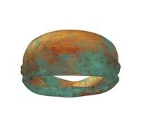 Meymuise Fashion Headband, Trendy Rich Copper Patina Metallic | Soft Moisture Wicking Sweatband for Women & Men, Lightweight Wide Breathable Bandanas for Workout Sports Yoga Gym