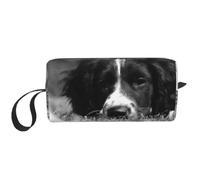 Meymuise Makeup Bag, English Springer Spaniel | Compact Multi-Purpose Zippered Padded Travel Pouch with Handle, Storage Organizer for Tech Accessories, Trip Work & Daily Use