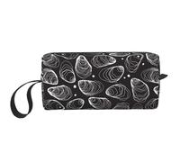 Meymuise Makeup Bag, Large Oyster Pearl Hand Drawn Line Nature Oyster