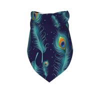 Meymuise Pet Bandana, Beautiful Peacock Feathers