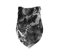 Meymuise Pet Bandana, Black Silver Graphite Gray Marble | Breathable Scarf Fashion Neckerchief Soft Triangle Bib for Dogs and Cats, Gifts Wear Holiday Parties Daily Grooming