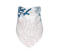 Meymuise Pet Bandana, Blue Coral Nautical Teal Sea Coral