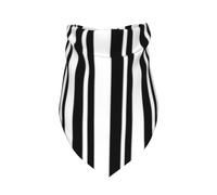 Meymuise Pet Bandana, Elegant Black And White Stripes And Red Bow | Breathable Scarf Fashion Neckerchief Soft Triangle Bib for Dogs and Cats, Gifts Wear Holiday Parties Daily Grooming