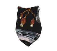 Meymuise Pet Bandana, Horseshoes And Autumn Leaves