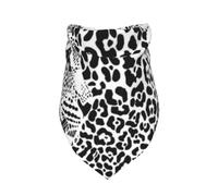 Meymuise Pet Bandana, Leopard Tiger Print Black And White | Breathable Scarf Fashion Neckerchief Soft Triangle Bib for Dogs and Cats, Gifts Wear Holiday Parties Daily Grooming