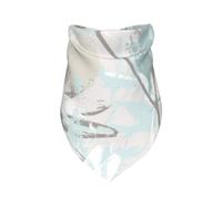 Meymuise Pet Bandana, Mint Gray Leaves | Breathable Scarf Fashion Neckerchief Soft Triangle Bib for Dogs and Cats, Gifts Wear Holiday Parties Daily Grooming