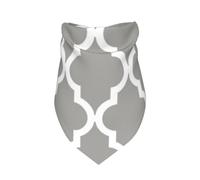 Meymuise Pet Bandana, Moroccan Grey | Breathable Scarf Fashion Neckerchief Soft Triangle Bib for Dogs and Cats, Gifts Wear Holiday Parties Daily Grooming