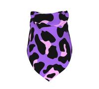 Meymuise Pet Bandana, Neon Purple Pink Leopard Animals Print