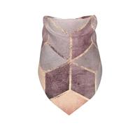 Meymuise Pet Bandana, Nordic Style, Geometric Pattern Pink Rose, Gold | Breathable Scarf Fashion Neckerchief Soft Triangle Bib for Dogs and Cats, Gifts Wear Holiday Parties Daily Grooming