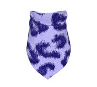 Meymuise Pet Bandana, Purple Leopard Print Skin Fur