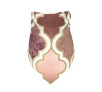Meymuise Pet Bandana, Rosegold Pink And Copper Moroccan Tile Pattern | Breathable Scarf Fashion Neckerchief Soft Triangle Bib for Dogs and Cats, Gifts Wear Holiday Parties Daily Grooming