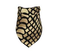 Meymuise Pet Bandana, Safari African Black Gold Python Animal Skin Pattern | Breathable Scarf Fashion Neckerchief Soft Triangle Bib for Dogs and Cats, Gifts Wear Holiday Parties Daily Grooming