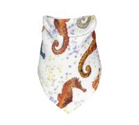 Meymuise Pet Bandana, Seahorses Ballet White Animals Nautical