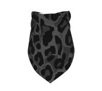 Meymuise Pet Bandana, Seamless Black Leopard Print | Breathable Scarf Fashion Neckerchief Soft Triangle Bib for Dogs and Cats, Gifts Wear Holiday Parties Daily Grooming