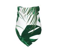 Meymuise Pet Bandana, Tropical Green Palm Leaves Jungle Leaf