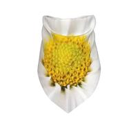 Meymuise Pet Bandana, White Daisy Flower With Bright Yellow Heart | Breathable Scarf Fashion Neckerchief Soft Triangle Bib for Dogs and Cats, Gifts Wear Holiday Parties Daily Grooming