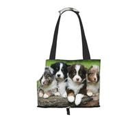 Meymuise Pet Carrier, Australian Shepherd Small Puppies | Collapsible Dog Tote Bag, Soft Sided Cat Crate Purse with Side Window, Portable Puppy Travel Handbag for Outdoor Walking