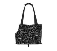 Meymuise Pet Carrier, Back To School Black Educational Math | Collapsible Dog Tote Bag, Soft Sided Cat Crate Purse with Side Window, Portable Puppy Travel Handbag for Outdoor Walking