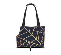 Meymuise Pet Carrier, Copper And Midnight Navy | Collapsible Dog Tote Bag, Soft Sided Cat Crate Purse with Side Window, Portable Puppy Travel Handbag for Outdoor Walking
