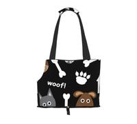 Meymuise Pet Carrier, Dog Paws | Collapsible Dog Tote Bag, Soft Sided Cat Crate Purse with Side Window, Portable Puppy Travel Handbag for Outdoor Walking