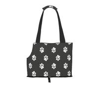 Meymuise Pet Carrier, Dog Paws Prints Cat Paw Prints Pet | Collapsible Dog Tote Bag, Soft Sided Cat Crate Purse with Side Window, Portable Puppy Travel Handbag for Outdoor Walking