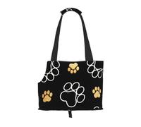 Meymuise Pet Carrier, Dog Paws Prints Sories Printed | Collapsible Dog Tote Bag, Soft Sided Cat Crate Purse with Side Window, Portable Puppy Travel Handbag for Outdoor Walking