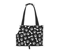 Meymuise Pet Carrier, Paws Print | Collapsible Dog Tote Bag, Soft Sided Cat Crate Purse with Side Window, Portable Puppy Travel Handbag for Outdoor Walking
