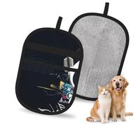 Meymuise Pet Hair Remover, Abstract Music | Pet Cleaning Gloves, Washable Reusable Anti Slip Magic Brush Carpet Car Seats Clothing Kitchen For Dog Cat