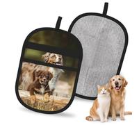 Meymuise Pet Hair Remover, Australian Shepherd Dogs Aussie Brown Dogs | Pet Cleaning Gloves, Washable Reusable Anti Slip Magic Brush Carpet Car Seats Clothing Kitchen For Dog Cat