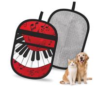 Meymuise Pet Hair Remover, Music Note Piano Printing | Pet Cleaning Gloves, Washable Reusable Anti Slip Magic Brush Carpet Car Seats Clothing Kitchen For Dog Cat