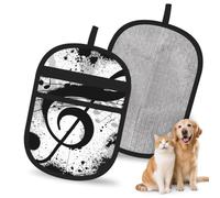 Meymuise Pet Hair Remover, Music Notes | Pet Cleaning Gloves, Washable Reusable Anti Slip Magic Brush Carpet Car Seats Clothing Kitchen For Dog Cat