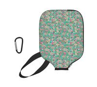 Meymuise Pickleball Paddle Covers, Cairn Terrier Vintage Florals | Scratch Resistant Thickened Fabric Outer Mesh Pocket Padel Racket Protector Storage Case for Sport Travel Match Indoor Courts