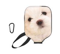 Meymuise Pickleball Paddle Covers, West Highland White Terrier | Scratch Resistant Thickened Fabric Outer Mesh Pocket Padel Racket Protector Storage Case for Sport Travel Match Indoor Courts