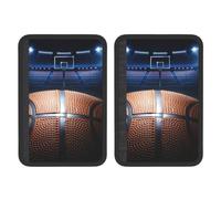 Meymuise Seatbelt Pads, Basketball Arena | 2 Pcs Automotive Seat Belt Covers for Adults Soft Neoprene Shoulder Strap Protector Cushion, Car Driving Luggage Backpack