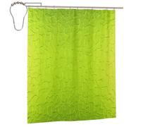 Meymuise Shower Curtain, Lime Green Modern Abstract Background | Quick Dry Fabric Polyester Bath Liner Set for Bathroom 60x72 Inch with 12 Metal Rollerball Hooks, Hotel Wet Room Décor