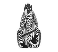 Meymuise Sling Bag, Abstract Animal Zebra Print | Crossbody Backpack with Reversible Shoulder Strap for Men and Women, Outdoors Travel Hiking Climbing Biking