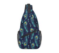 Meymuise Sling Bag, Beautiful Peacock Feathers