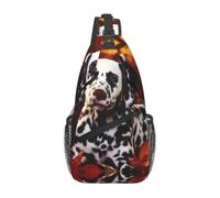 Meymuise Sling Bag, Dalmatian Dog | Crossbody Backpack with Reversible Shoulder Strap for Men and Women, Outdoors Travel Hiking Climbing Biking