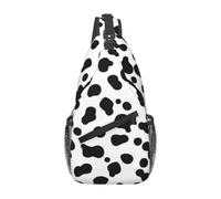 Meymuise Sling Bag, Dalmatian Dog Seamless Pattern Or Cow Skin | Crossbody Backpack with Reversible Shoulder Strap for Men and Women, Outdoors Travel Hiking Climbing Biking