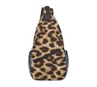 Meymuise Sling Bag, Fun Leopard Print | Crossbody Backpack with Reversible Shoulder Strap for Men and Women, Outdoors Travel Hiking Climbing Biking