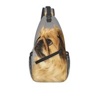 Meymuise Sling Bag, Pekingese Fluffy Dog Cute Pets | Crossbody Backpack with Reversible Shoulder Strap for Men and Women, Outdoors Travel Hiking Climbing Biking