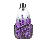 Meymuise Sling Bag, Purple Lavender | Crossbody Backpack with Reversible Shoulder Strap for Men and Women, Outdoors Travel Hiking Climbing Biking