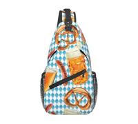 Meymuise Sling Bag, Sausage Bread Pizza Pattern | Crossbody Backpack with Reversible Shoulder Strap for Men and Women, Outdoors Travel Hiking Climbing Biking