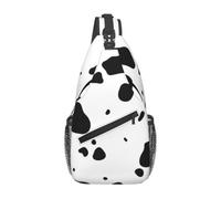 Meymuise Sling Bag, Skin Dalmatians Dog Spots Animal Wildlife Dalmatian | Crossbody Backpack with Reversible Shoulder Strap for Men and Women, Outdoors Travel Hiking Climbing Biking