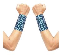 Meymuise Sweat Wristbands, Animal Background Leopard Or Cheetah Or Jaguar | 2 PCS Elastic Compression Sweatbands Moisture Wicking Soft Breathable Wrist Support Arm Bands for Gym Sports Exercise