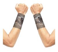 Meymuise Sweat Wristbands, Cheetah (2) | 2 PCS Elastic Compression Sweatbands Moisture Wicking Soft Breathable Wrist Support Arm Bands for Gym Sports Exercise