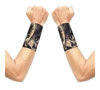 Meymuise Sweat Wristbands, Cute Funny Raccoons Zoological Garden Raccoon | 2 PCS Elastic Compression Sweatbands Moisture Wicking Soft Breathable Wrist Support Arm Bands for Gym Sports Exercise