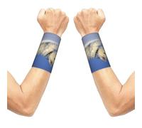 Meymuise Sweat Wristbands, Westie Winter West Highland White Terrier Dogs | 2 PCS Elastic Compression Sweatbands Moisture Wicking Soft Breathable Wrist Support Arm Bands for Gym Sports Exercise